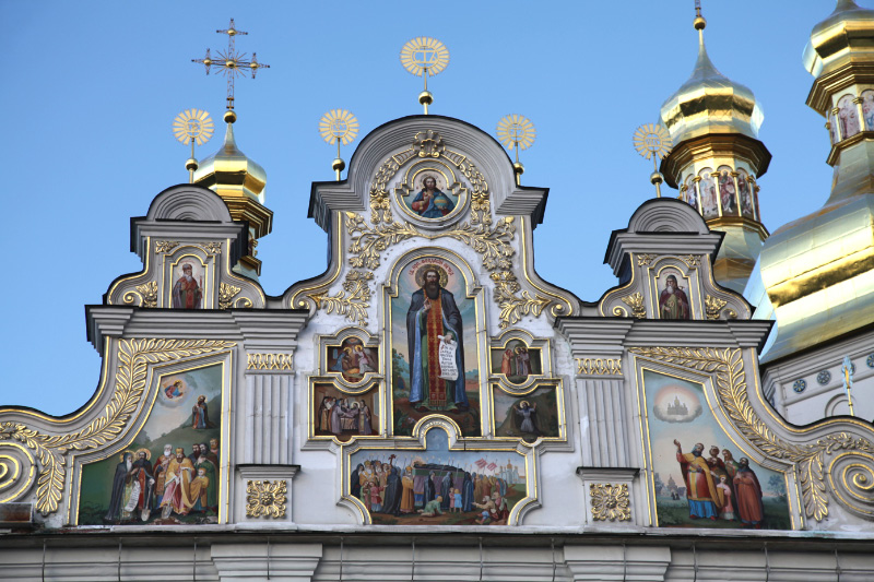 in Kyiv Lavra Cathedral of the Dormition detail with Theodosia